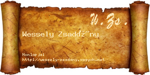 Wessely Zsadány névjegykártya